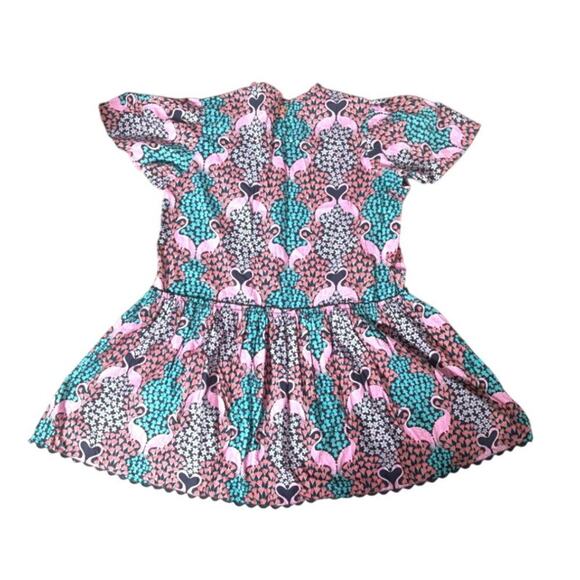 Women’s L Simple Southern Flamingo Pineapple Print Dress NWT Resort Preppy - Picture 6 of 6